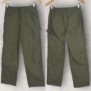 Kit and Ace Green Cargo Pants Size 0 Carpenter Style Straight‎ Leg Pockets Boho